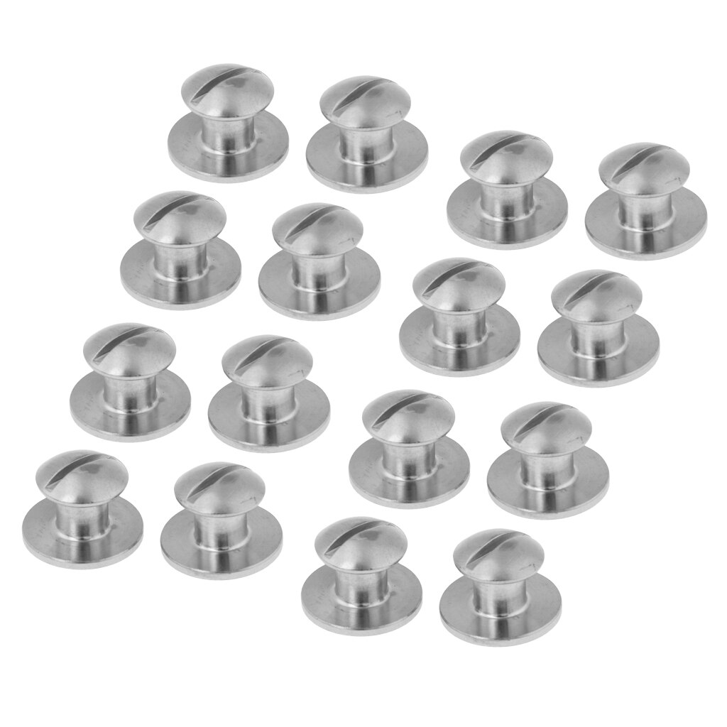 16pcs 316 Stainless Steel Book Screws for Technical Scuba Diving Backplate Pad & BCD Attachment Scuba Diving Book Screw