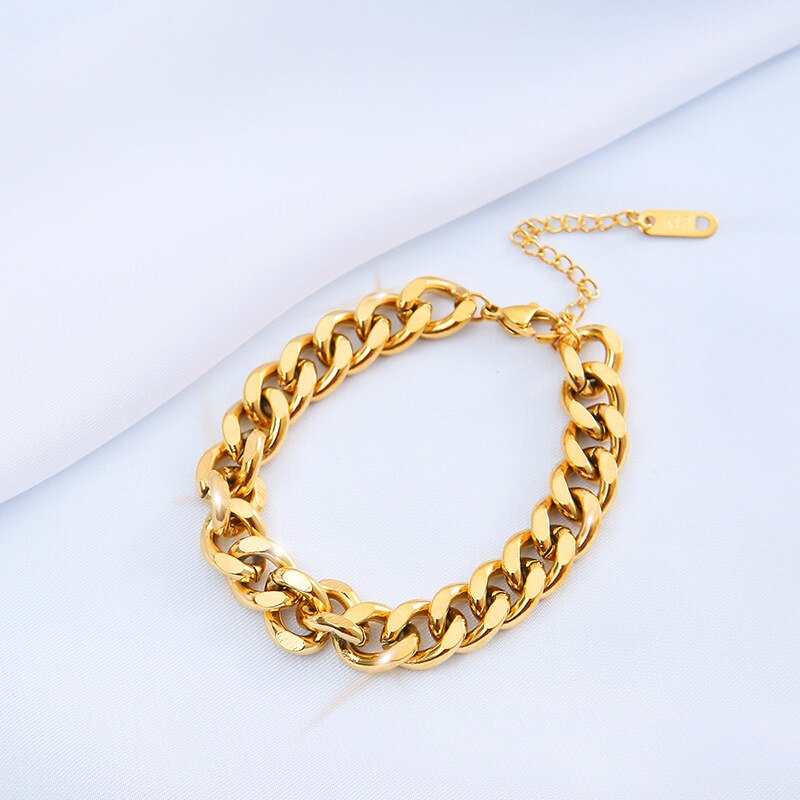 316L Edelstahl Neue Gehobenen Schmuck Hip Hop Rock Charms Dicke Kette Choker Armband Halsketten &amp; Anhänger Für Frauen