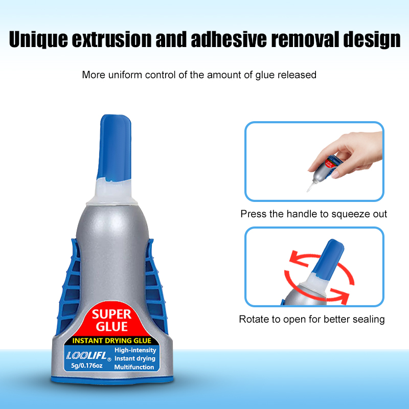 LOOLIFL Super Glue, 0.176 oz, Clear