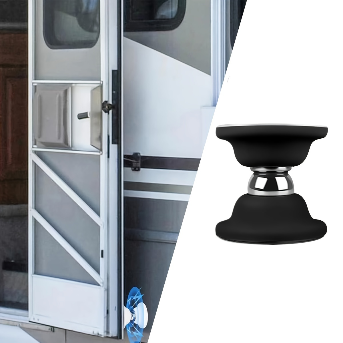 1PC Porta Magnetica Anti-Collisione Cattura Porta RV Fermo Fermo Fermo di Fermo Per Caravan Camper Camper Barca Porta supporto: Grey