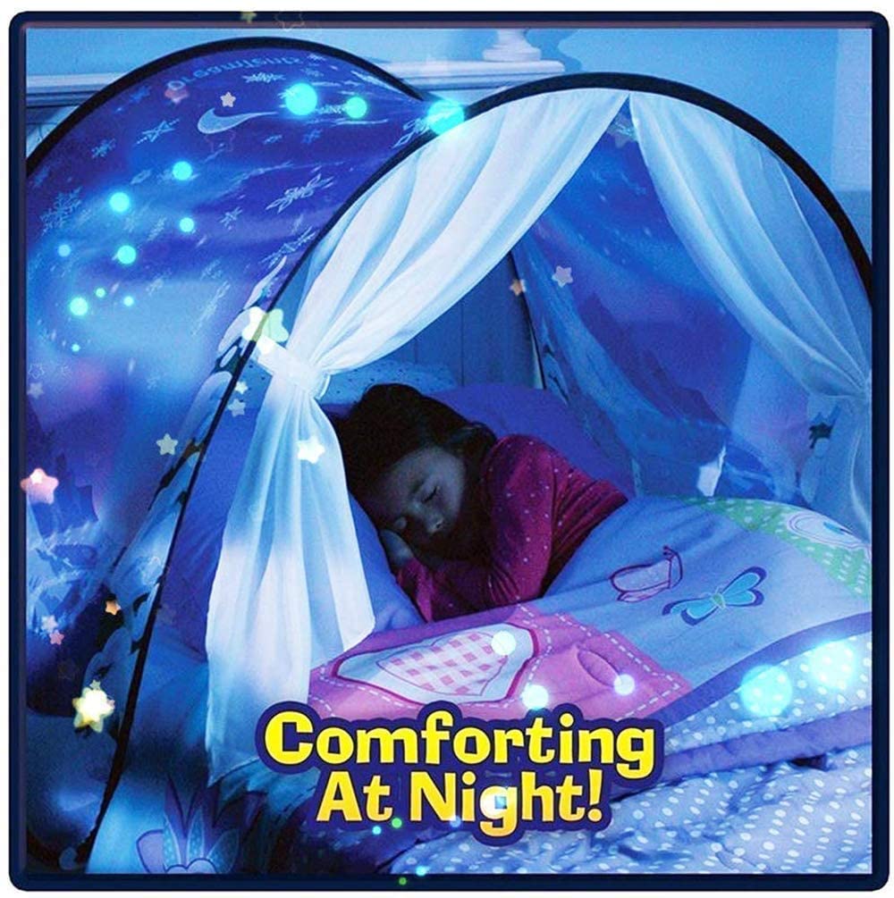 Kids Dream Bed Tent - Winter Wonderland Play Tenten Jongens Meisjes Pop Up Tenten Kinderen Spel Tent Magical Speelhuisje Kerst birthd