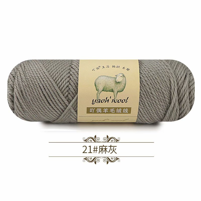 Fio grosso de lã para tricô manual DIY, fio de cashmere, crochê de lã, suéter macio, chapéu, linha cachecol, 100g/rolo