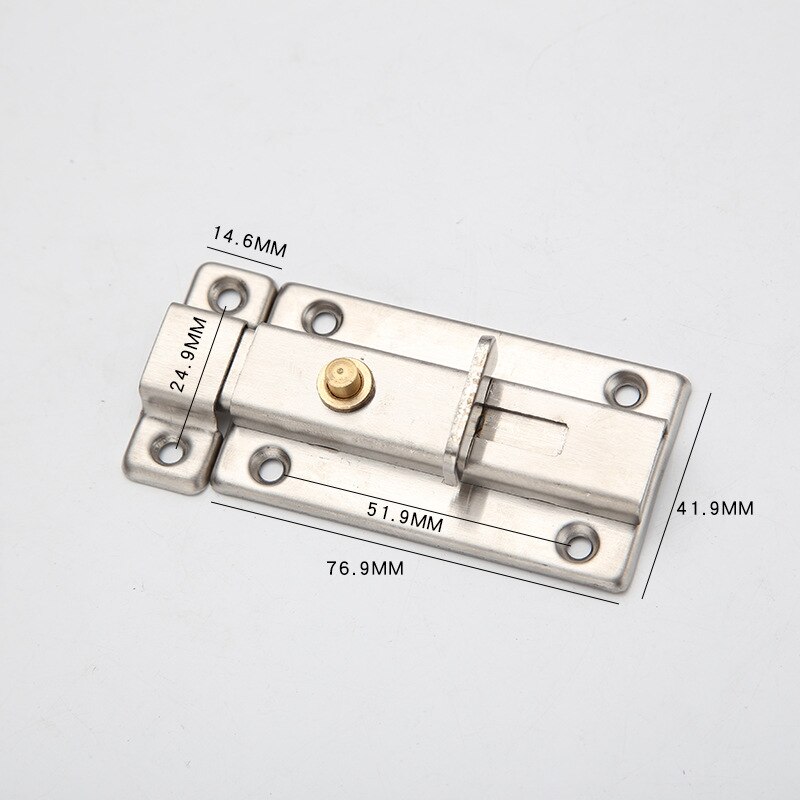 Stainless Steel Door Latch Barrel Bolt Latch Hasp Stapler Gate Lock Safety Easy To Install for bathroom washroom