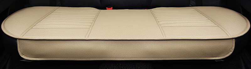 Auto Seat Cover Makkelijk Installeren Auto Zitkussens, non-Rollding Up Pads Enkele Niet Glijbaan Niet Beweegt Bamboe-Bon Covers E1 X25: beige back 1pcs