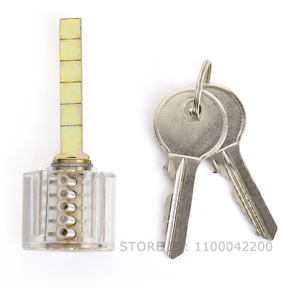 Practice Padlock Locksmith Supplies Transparent Copper Locks Training Skill Padlocks Locksmith Tool Locks Visible Lock Hardware: Red
