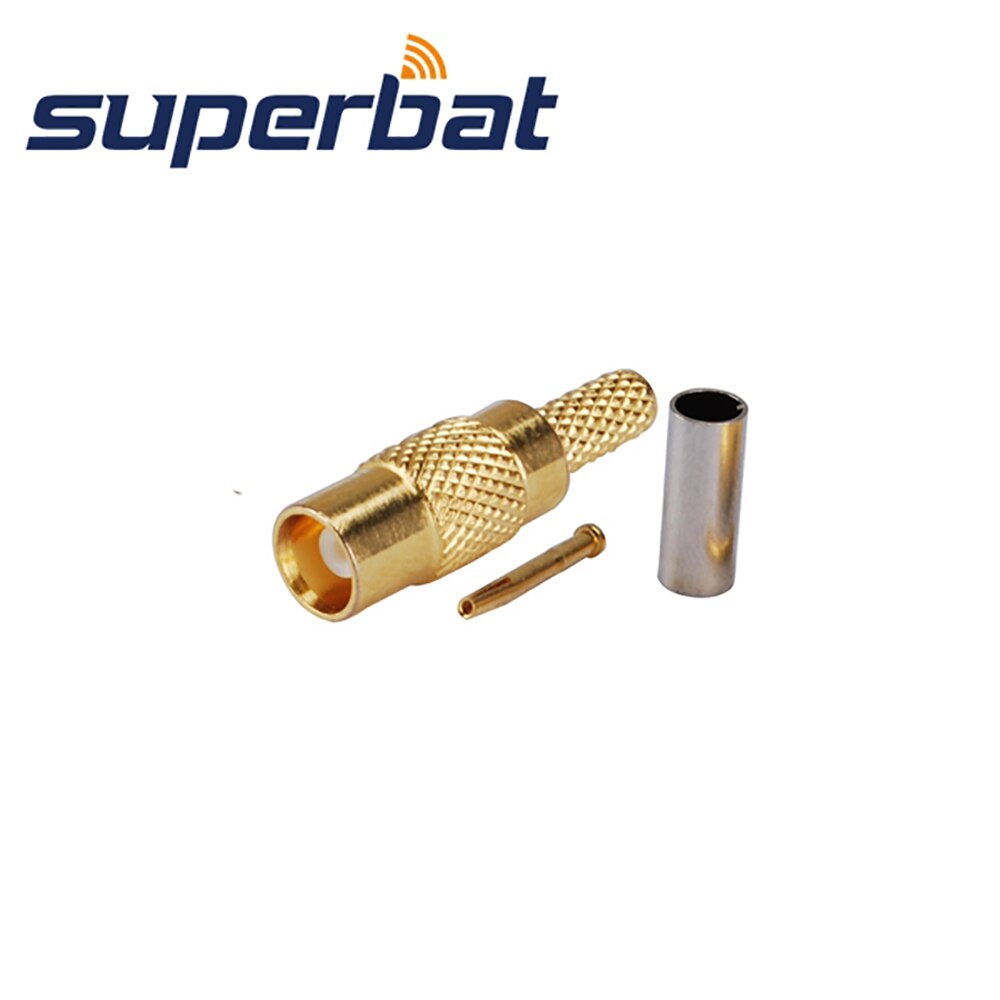 Superbat 10pcs MCX Crimp Female RF Coaxial Connector for Cable RG174 RG316 LMR100