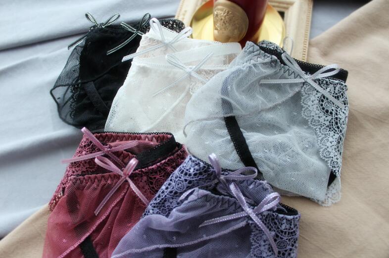 100% Echte Foto Plus Size Big Size 3L 4L 5L 6L Top Kant Mesh Slipje Ondergoed korte Thong WP616