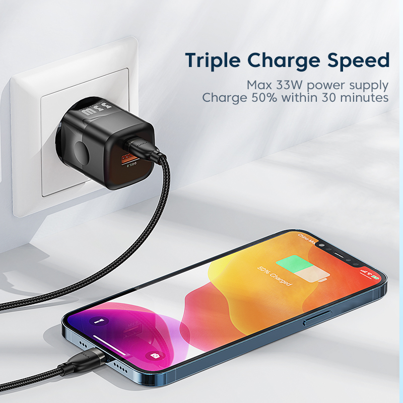 KUULAA USB C-oplader 33W GaN Type C PD Snel opladen voor iPhone 14 13 12 11 Max Pro XS 8 7 Plus Voor iPad Air 4 iPad Mini