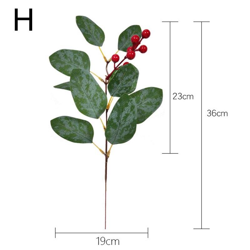 Simulation Eucalyptus Leaves Mini Simulation Eucalipto Single Artificial Leaf Plants Wedding Shooting Prop Home Party Decor: H