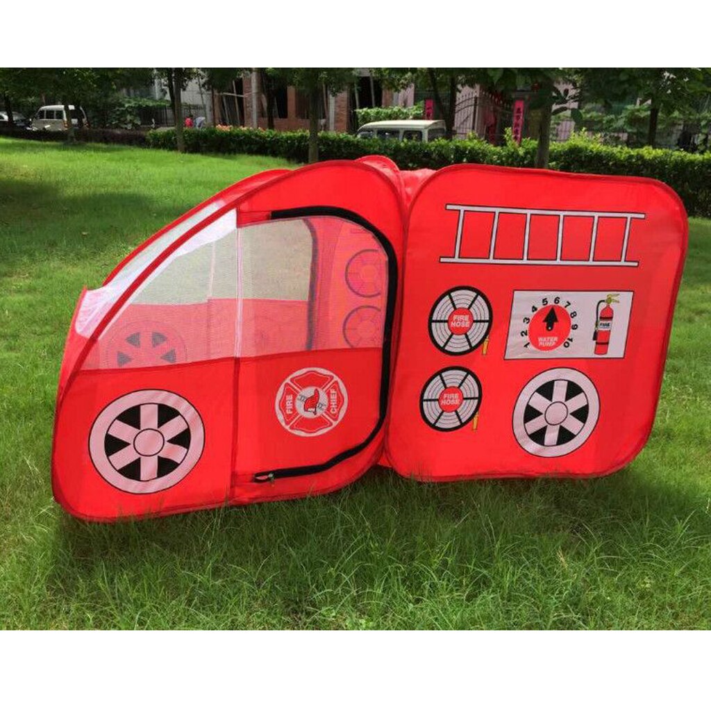Bambini Camion Dei Pompieri su Tenda del Gioco, Portatile Casetta con Custodia per il trasporto per I Bambini più Piccoli Uso Esterno dell'interno