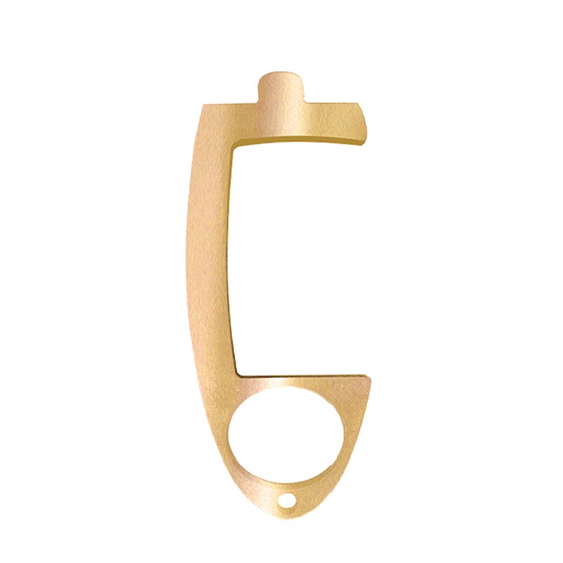 Contactless Safety Door Opener Safety Protection Brass Key Door Opener Hand Brass No-Touching Door Opener J99Store