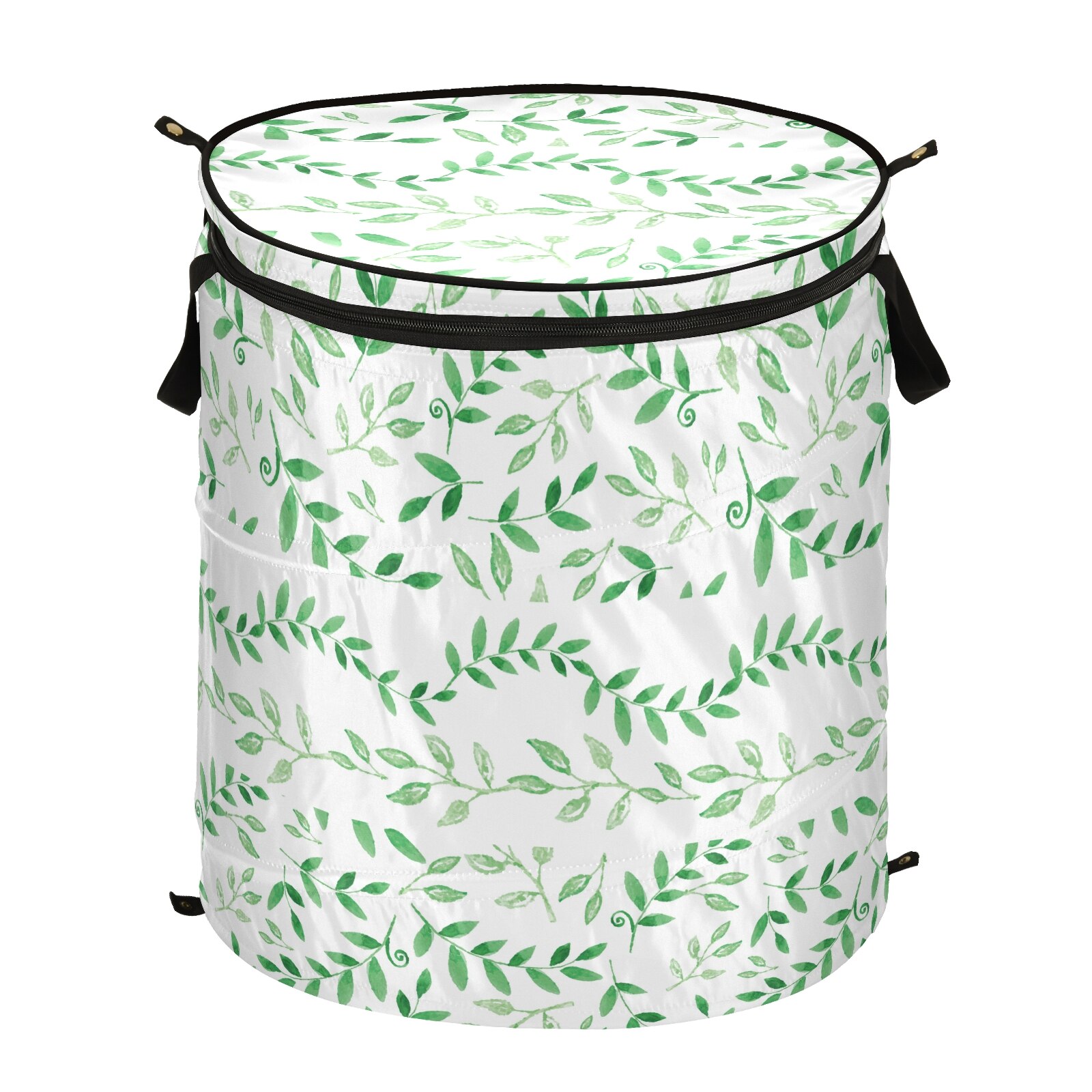 Cloth Art Folding Floral Print Dirty Clothes Toys Storage Bucket Household Storage Basket Dirty Clothes Laundry Basket 40*47cm: 04