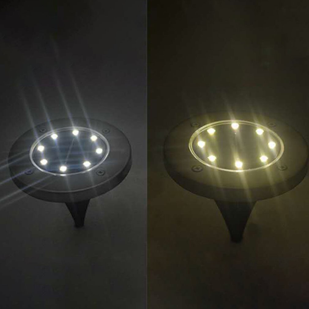 Solar Ground Lights Solar Disk Lights Outdoor Waterproof For Garden Pathway Lawn Driveway Walkway Lawn Light