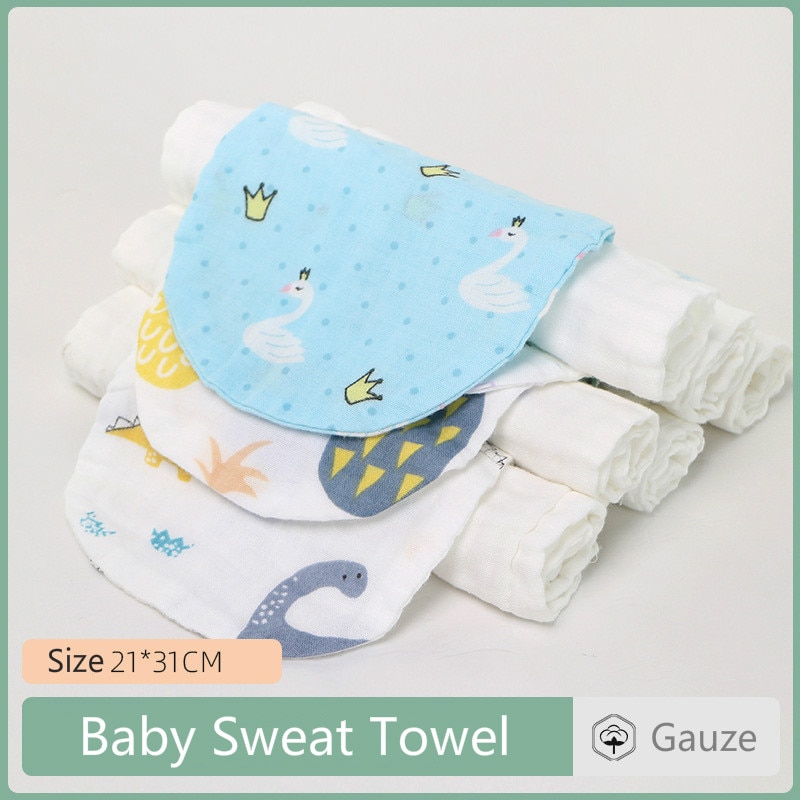 Tecknad fågel kanin elefant djur bebis spädbarn handduk svettabsorberande torkduk bomull dagis svettabsorberande handduk
