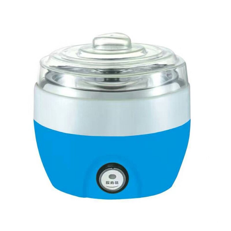 Elektrisk yoghurt maker yoghurt diy værktøj køkken apparater automatisk liner materiale rustfrit stål yoghurt maker: Blå