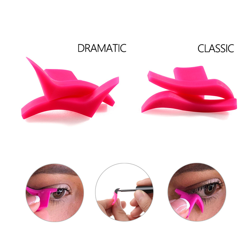 Timbres à ailes pour Eyeliner, modèles de pochoirs, faciles à maquiller, brosse, outil , 2 pièces/1 paire