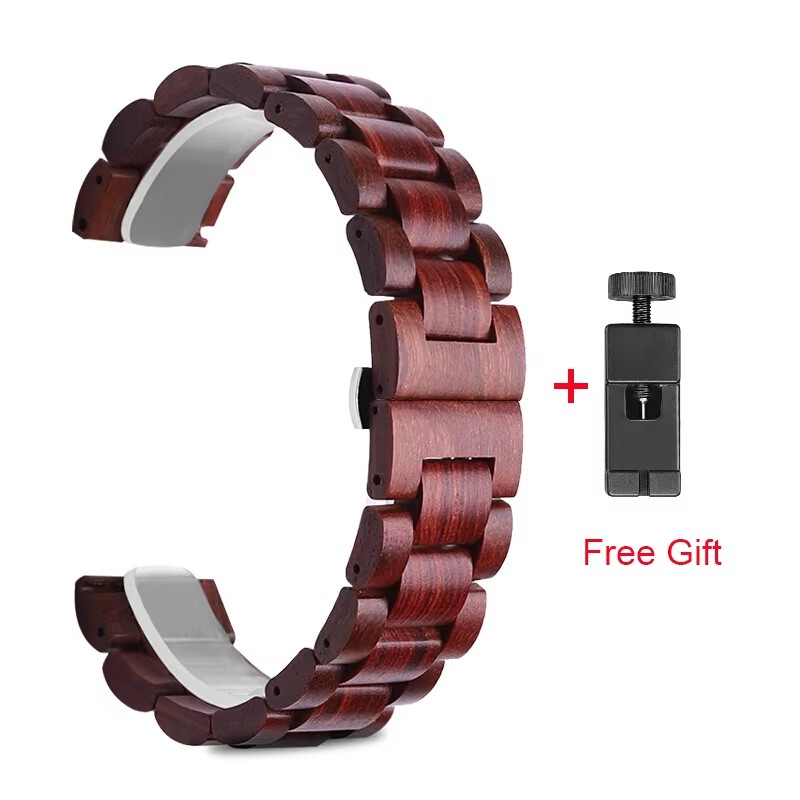 Correa de muñeca de madera para Xiaomi Huami Amazfit Bip/Bip S U GTS 2 GTR 47MM Stratos 3/2/2S correa de reloj reemplazar correas accesorio 20 22mm