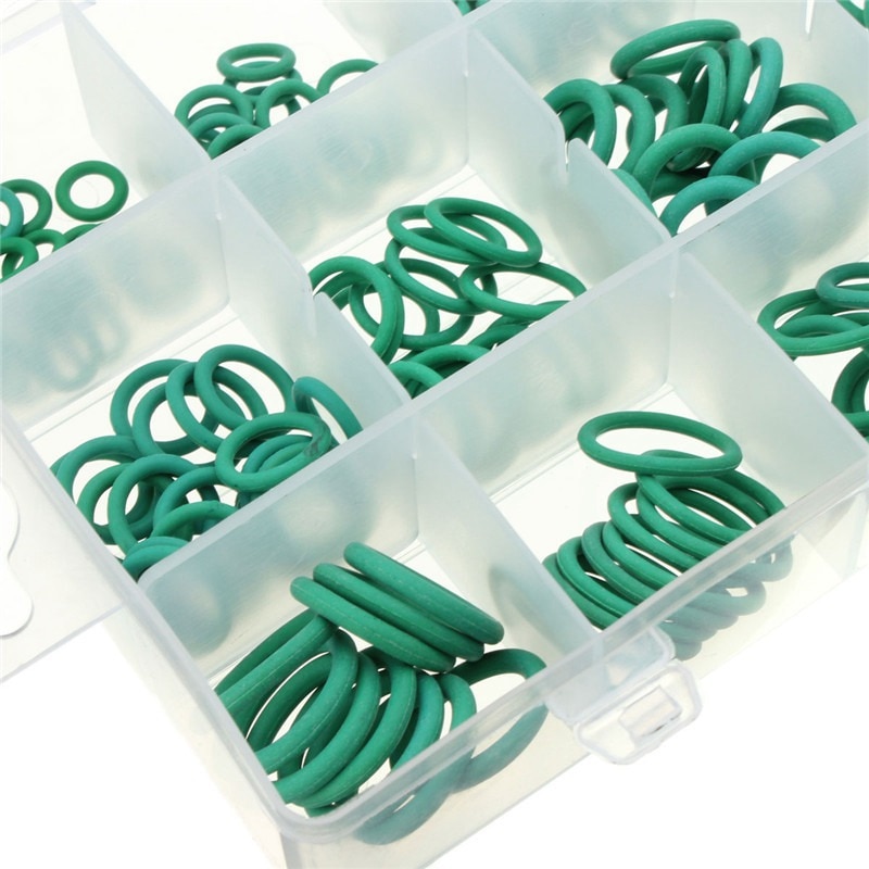 VicTsing-sistema de aire acondicionado para coche, surtido de juntas tóricas de goma, verde, morado, A/C, Aire, Gas, A prueba de aceite, herramientas de fontanería, 270 Uds.