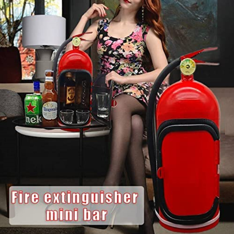 Mini-Bar pour pompier amateur de Whisky, fait à la main, de noël, conteneur d&#39;extincteur, boîte à vin, accessoires de Bar