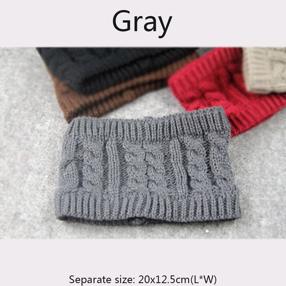 Vrouwen Gebreide Hoofdband Winter Warmer Hoofd Wrap Haarband voor Dames acryl Gehaakte Mode Haarband hoofd wrap Accessoires: Grijs