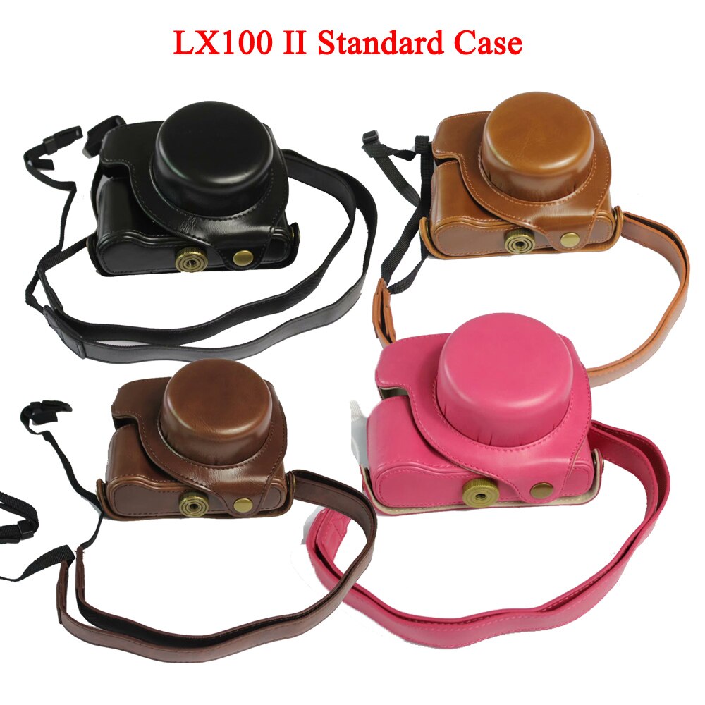 Luxury PU Leather Camera Case Bag Cover For Panasonic DMC-LX100 LX100 LX100 II DC-LX100 II Camera Bag With Strap