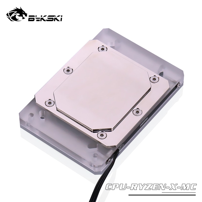 Bykski CPU-RYZEN-X-MC RGB Led CPU Water Cooling Block Silver for AMD AM2 AM3 AM4 TR4