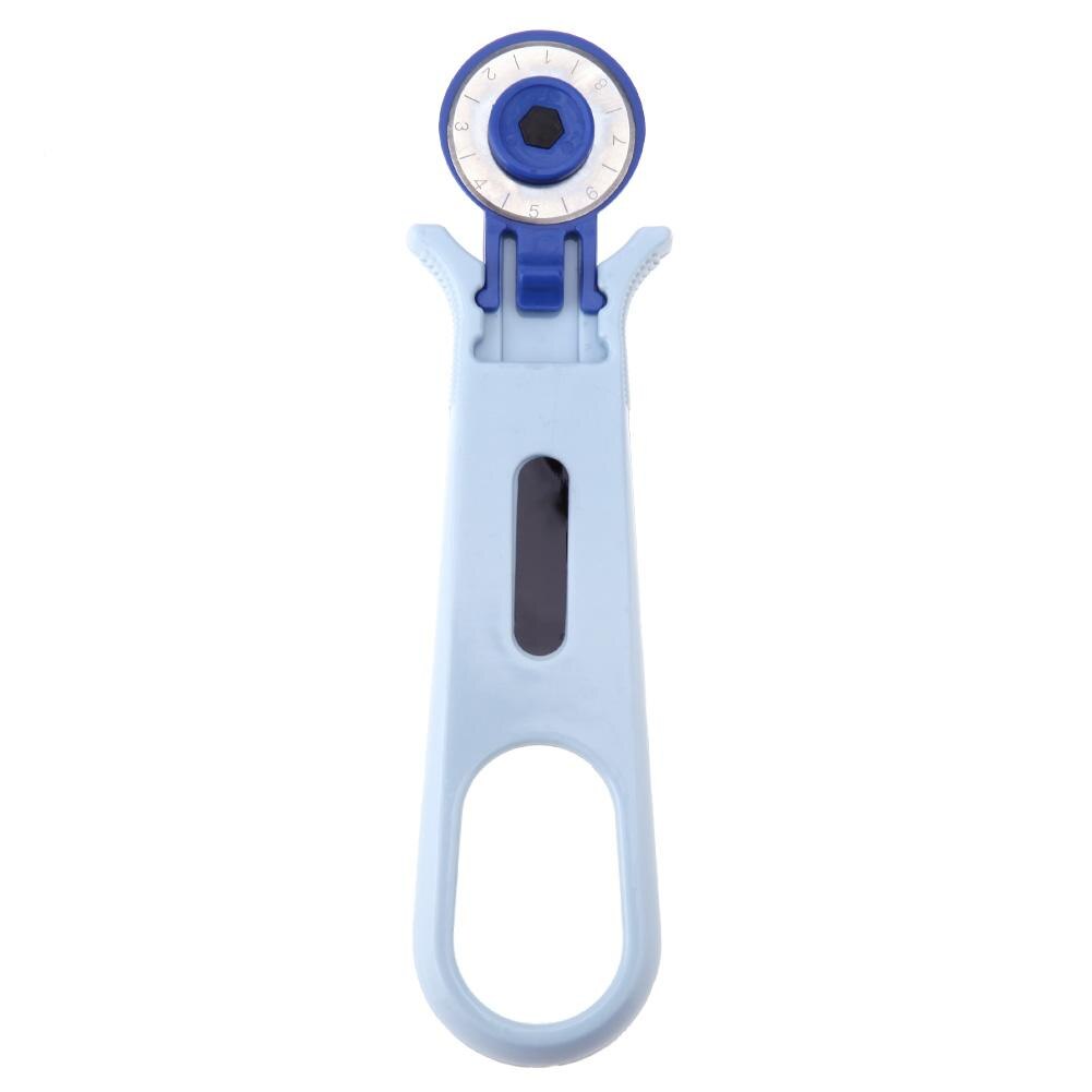 28/45mm nóż obrotowy niejednolita całość kółko rolkowe okrągły nóż tkaniny wycinarka skórzany papier winylu paski przyrządy robić szycia: 28 mm niebieski biały