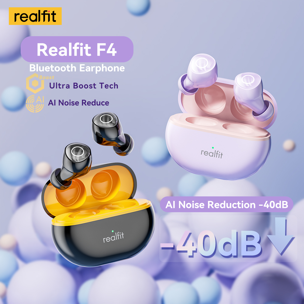 Realfit F4 Mini ANC auriculares Bluetooth 40dB cancelación activa de ruido HIFI auriculares inalámbricos de graves pesados para realme xiaomi