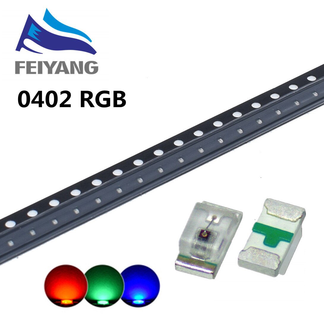 3000PCS 0402 SMD LED light-emitting diode smd Red Yellow Blue Green White Warm White 0range RGB 1.0*0.5*0.4MM 1005 super bright: RGB