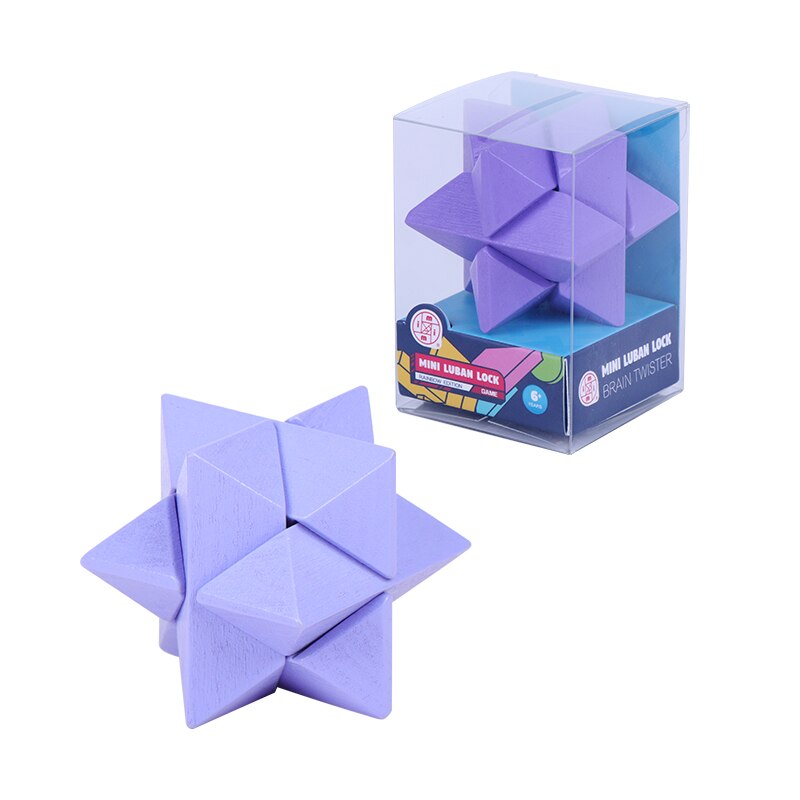 MITOYS puzzel Classic IQ Houten Puzzel Mind Brain Teasers Burr Puzzels Game Speelgoed voor Volwassenen Kinderen 3D Houten puzzel: 7077