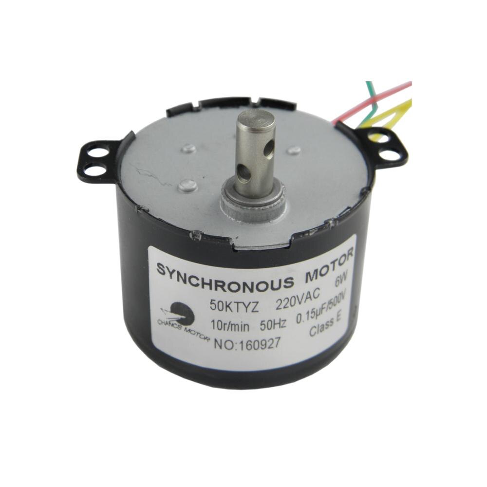 CHANCS AC Motor- 220V 50KTYZ 1-100RPM Synchron Motor- Getriebe 6W Mikro dauerhaft Magnet Motor-