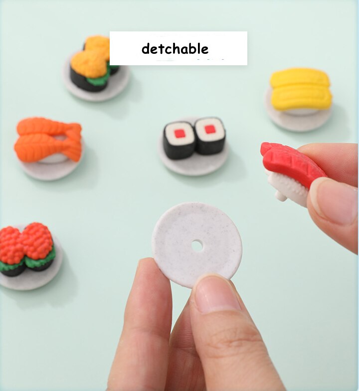 1Ser SchöNe Sushi essen Radiergummi Einfach Bleistifte Reinigung Zeichnung Skizze Schreiben Gummi Für Mädchen freundlicher Schüler Schule Schreibwaren