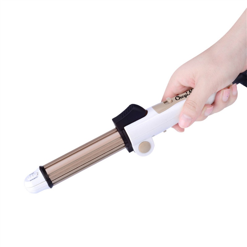 Ckeyin 3 In 1 Opvouwbare Haar Krultang Snelle Verwarming Mini Keramische Krultang + Stijltang Flat Iron + Maïs plaat Haar Krultang