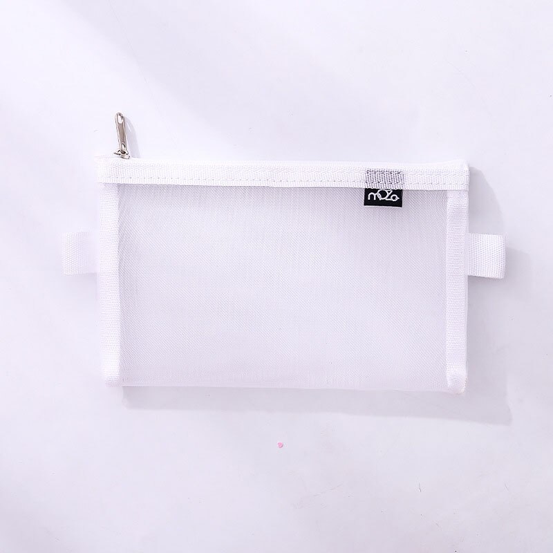 Simple Transparent Mesh Pencil Case Office Student Pencil Cases Nylon Kalem Kutusu School Supplies Pen Box Astuccio Scuola