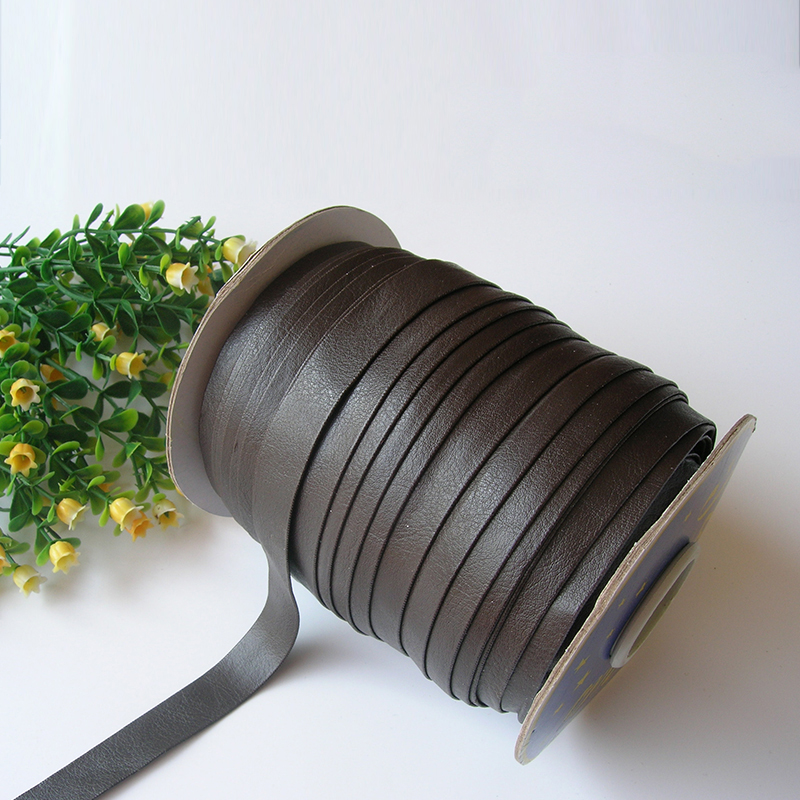 10 Meter Meetee 1.5cm PU Lederen Linten Touw Naaien Effen Kleur Lint DIY Verpakking Materiaal Naaibenodigdheden voor Kleding: Coffee