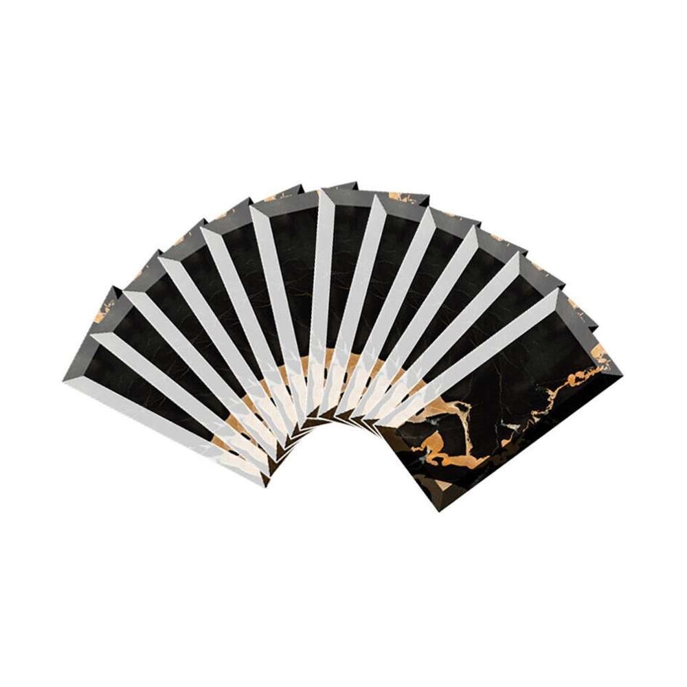 2 Sets Self-adhesive Tile Stair Stickers 3D Brick Effect Wall Panel Sticker For Bathroom Kitchen Waterproof Wall Tile Decoration