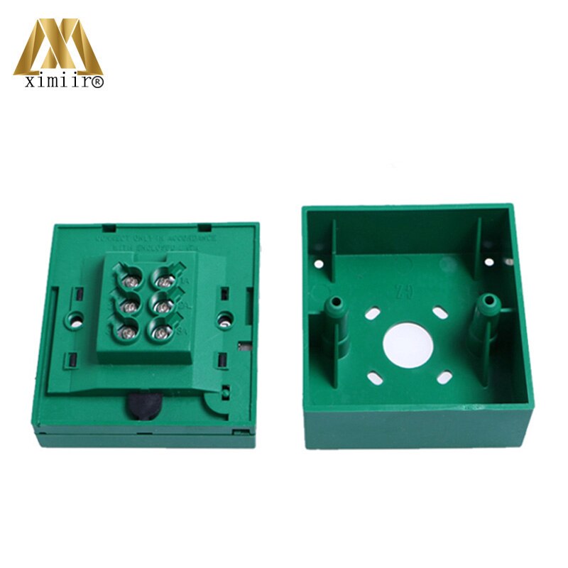 Break Glass Fire Emergency Exit Release E20A Green Color Exit Button For Door Access Control System