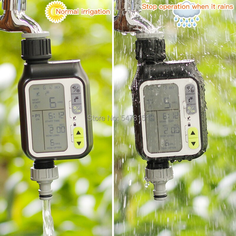 Rain sensor irrigation timer LCD Screen Electronic Automatic Sprinkler Controller Outdoor Garden Watering Device Irrigation Tool