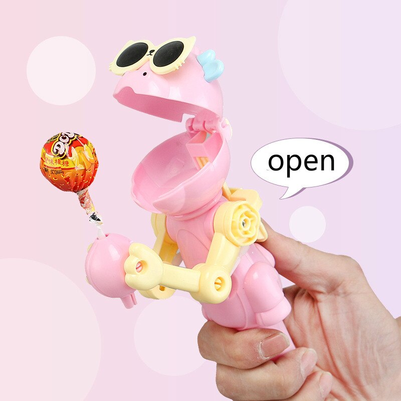 1PCS Personality Toys Lollipop Holder Decompression Toys Lollipop Robot Candy Dustproof Storage Novelty Toy