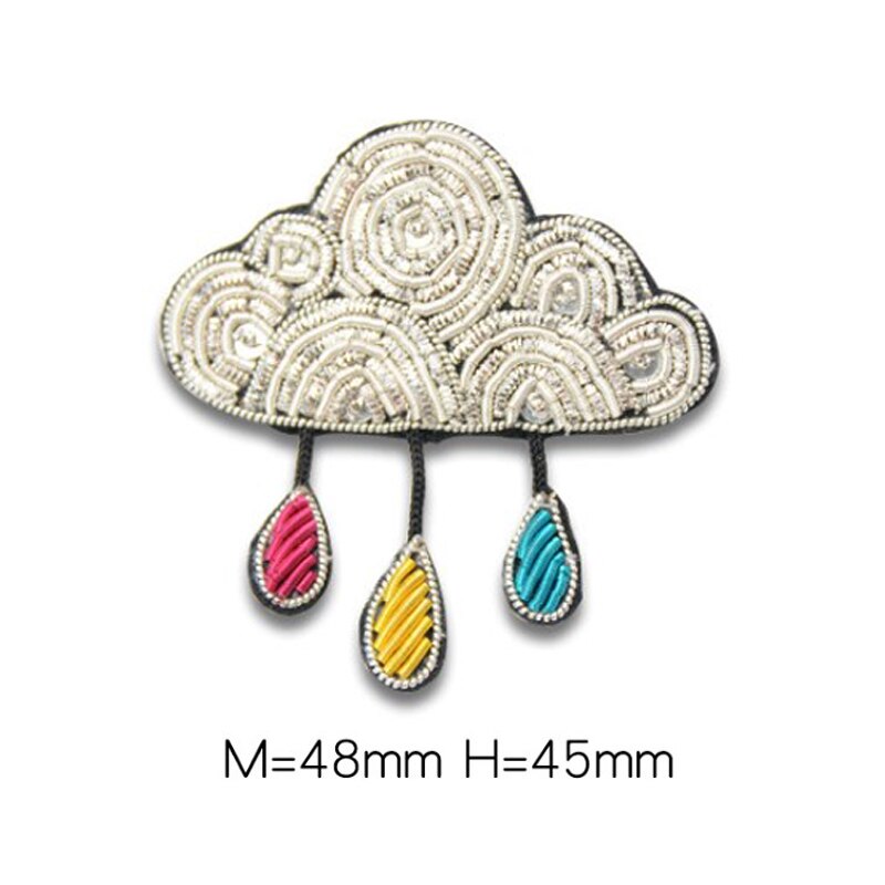 Kreatywny rękojeść ręczny jedwabny znaczek kolorowe chmury mała broszka żeńnarty temperament dziki stanik ozdoba wysokiej klasy akcesoria: Default Title