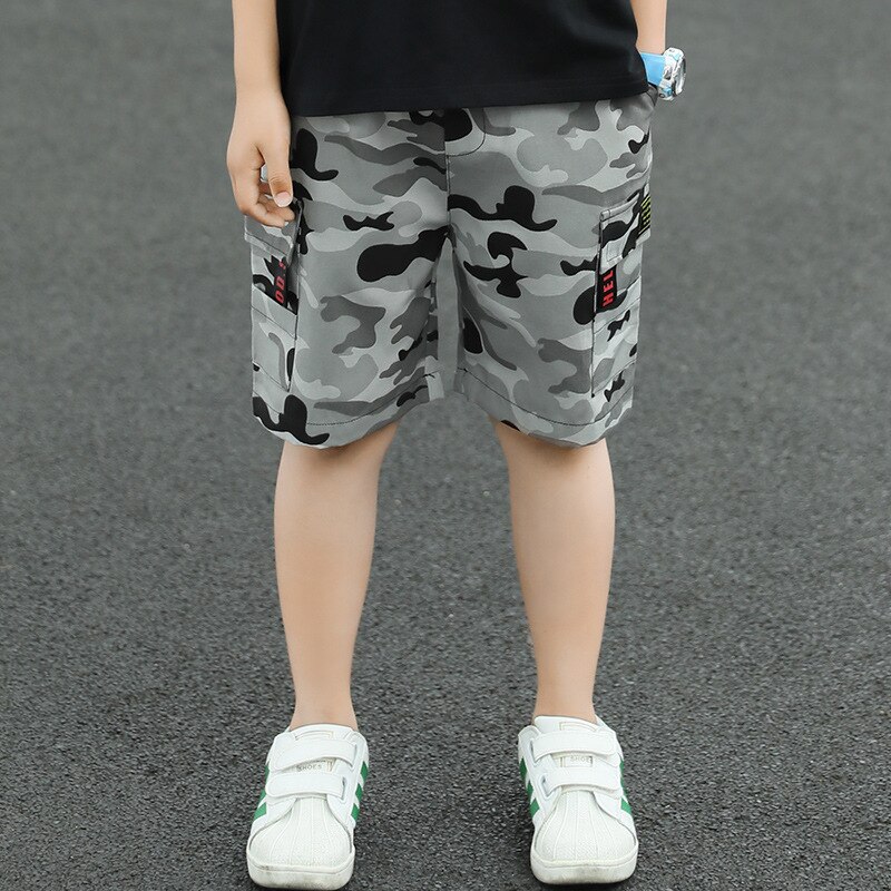 Pantalones cortos de camuflaje para niños, Shorts holgados de algodón para bebés, ropa escolar para adolescentes de 4, 8, 12 y 14 años,