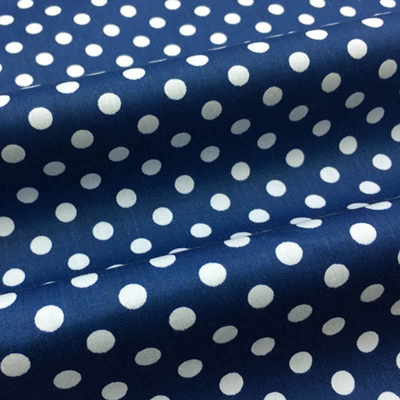 Tissu en coton 160CM x 50CM, noir, bleu marine, gris, à pois, pour la literie, le travail manuel, nappe, matelassage, patchwork