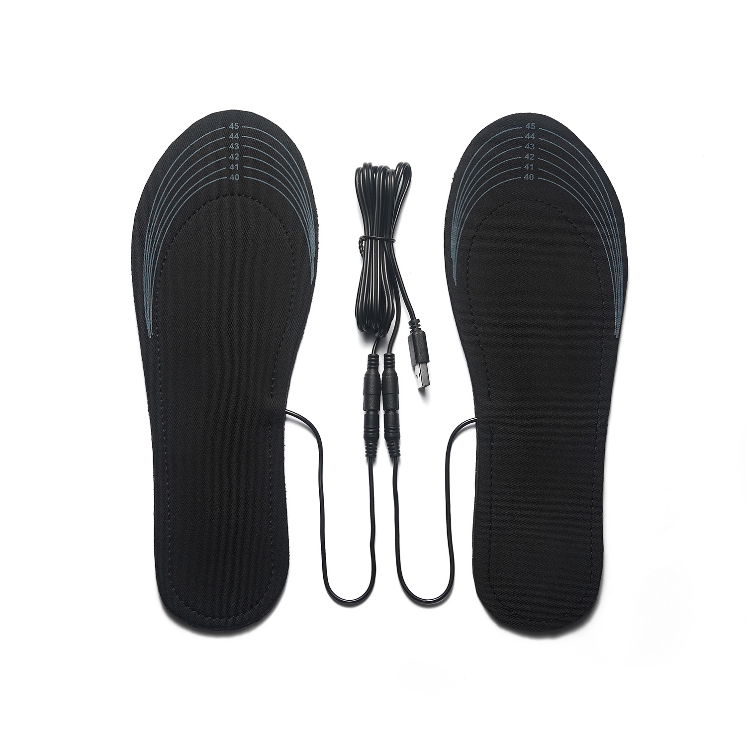 Winter Elektrisch Verwarmde Inlegzolen USB Verwarming Voeten Warmer Thermische Schoenen Sok Pad Verwarmde Inlegzolen Wasbaar Volledige Voet Koorts Unisex: Beige