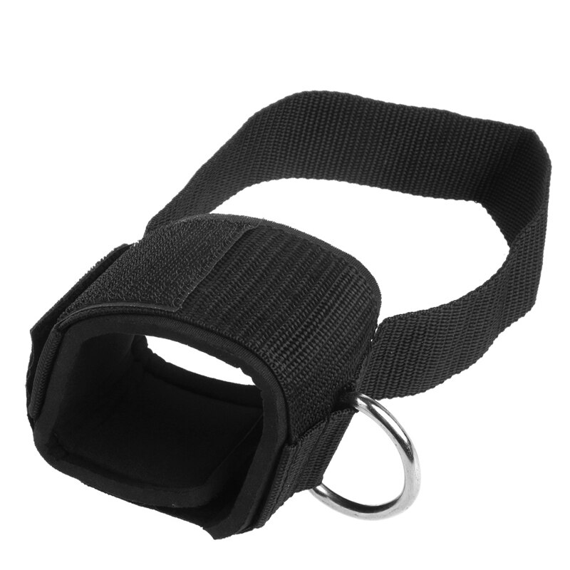 Black Ankle D-ring Strap Gym Foot Cable Attachment Thigh Leg Pulley Weight Lifting Ankle Strap