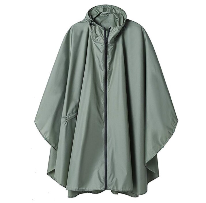 Monitoiminen värikäs unisex -ulkomatka vedenpitävä sadetakki poncho -reppu sadesuoja pyöräilyä rankkasateessa: Vaaleanvihreä