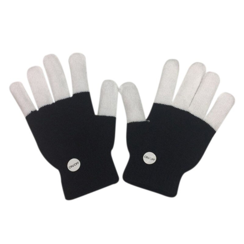 Steampunk Halloween freundlicher LED Handschuhe Warme Handschuhe Halten 7 Licht Modi Finger Licht Frühling Festival Weihnachten Partei Liefert: a Paar 1