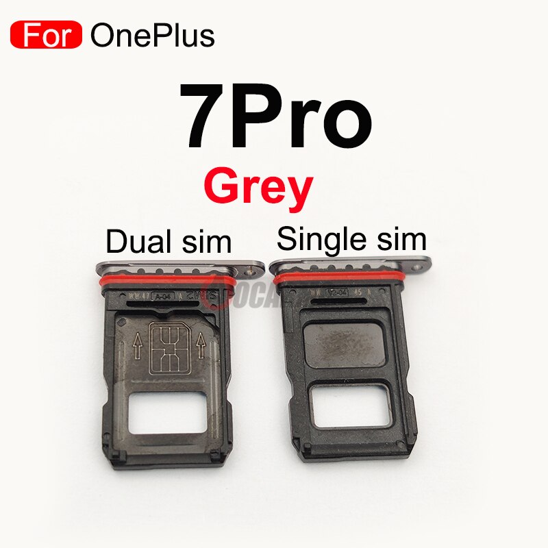 Aocarmo 10Pcs Single & Dual SIM For OnePlus 7 Pro 7T 1+7 Nano Sim Card Holder Tray Replacement Part