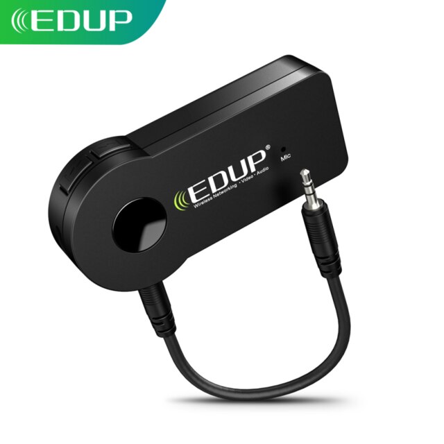 Edup Draadloze Bluetooth 4.1 Adapter Draadloze Auto Ontvanger Zender 3.5Mm Jack Audio Muziek Draagbare Handsfree Adapter Voor Auto: Default Title