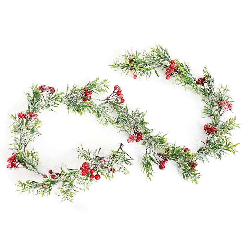 120cm(47.24in)  jul krans dekorative naturtro frostet fyr krans kunstig krans simulering fyr gren til fest: 1