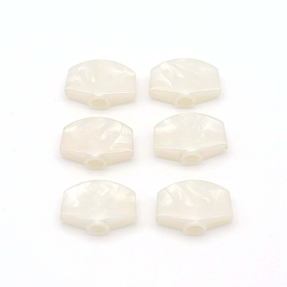 Guitar Tuners Machine Head Buttons White Pearl Tuning Key Square Buttons Set of 6 White